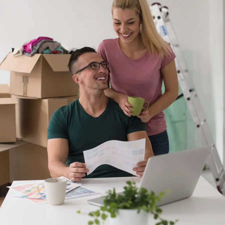 couple in new home